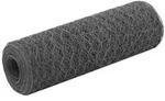 vidaXL Drahtzaun Stahl mit PVC-Beschichtung 25x0,5 m Grau