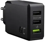 Green Cell ChargeSource 3 USB Ladeger&auml;t 30 W USB Schwarz Steckdose
