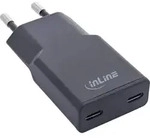 InLine USB Netzteil Ladeger&auml;t Dual USB-C PD PPS 30W schwarz (31509B)