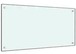 vidaXL K&uuml;chenr&uuml;ckwand Wei&szlig; 80x40 cm Hartglas