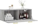 vidaXL Wandschrank Grau Sonoma 100x36,5x35 cm Holzwerkstoff