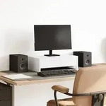 vidaXL Monitorst&auml;nder mit Schubladen Wei&szlig; 50x27x15 cm Holzwerkstoff