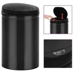 vidaXL Automatischer Sensor-M&uuml;lleimer 30 L Kohlenstoffstahl Schwarz