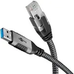 GOOBAY Ethernet-Kabel CAT6 USB-A 3.0 auf RJ45 7,5m