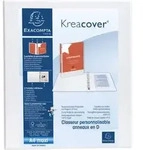 Exacompta 10x Ringbuch PP 2Ring 25mm in D-Form R&uuml;cken 47mm A4 Maxi Wei&szlig; 51826E