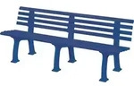 Gartenbank JUIST 4-Sitzer L&auml;nge 2000 mm blau
