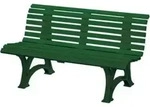 Gartenbank HELGOLAND 3-Sitzer L&auml;nge 1500 mm gr&uuml;n