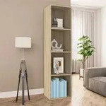 vidaXL B&uuml;cherregal/TV-Schrank Sonoma-Eiche 36x30x143 cm Holzwerkstoff