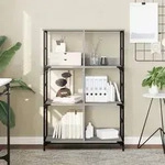 vidaXL B&uuml;cherregal Grau Sonoma 78,5x33x117,5 cm Holzwerkstoff