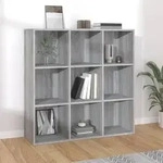 vidaXL B&uuml;cherschrank Grau Sonoma-Eiche 98x29x97,5 cm