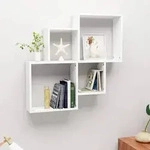 vidaXL W&uuml;rfelregal Wei&szlig; 80x15x78,5 cm Holzwerkstoff