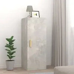 vidaXL Wandschrank Betongrau 34,5x34x90 cm Holzwerkstoff