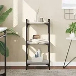 vidaXL B&uuml;cherregal 3 B&ouml;den Grau Sonoma 40x30x86 cm Holzwerkstoff
