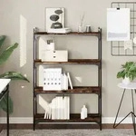 vidaXL B&uuml;cherregal 4 B&ouml;den R&auml;uchereiche 80x30x120 cm Holzwerkstoff