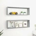 vidaXL Wandregale 2 Stk. Grau Sonoma 80x15x26,5 cm Holzwerkstoff