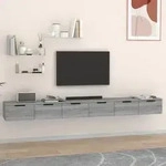 vidaXL Wandschr&auml;nke 2 Stk. Grau Sonoma 102x30x20 cm Holzwerkstoff