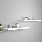 vidaXL Schweberegale 2 Stk. Wei&szlig; 90x23,5x3,8 cm MDF