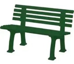 Gartenbank IBIZA 2-Sitzer L&auml;nge 1200 mm gr&uuml;n