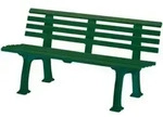Gartenbank SYLT 3-Sitzer L&auml;nge 1500 mm gr&uuml;n