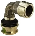 "Viega Bogen 90 Grad mit SC-Contur Raxofix 5314, d. 20mm x R 3/4", Siliziumbronze"