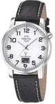 MasterTime Herren-Funkuhr MTGA-10294-12L, schwarzes Lederarmband, analog-digital