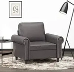 vidaXL Sessel Grau 60 cm Kunstleder