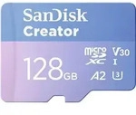 SanDisk Creator microSDXC-Karte Retail 128 GB A2 Application Performance Class, UHS-I