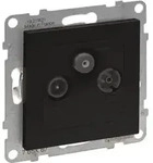 Legrand SEANO Einzeldose TV-R-SAT 765467 f.HD-TV in der Farbausf&uuml;hrung Anthrazit 5