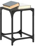 vidaXL Couchtische mit Glasplatte 2 Stk. Schwarz 30x30x40 cm Stahl