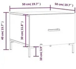 vidaXL Couchtische 2 Stk. Grau Sonoma 50x50x40 cm Holzwerkstoff
