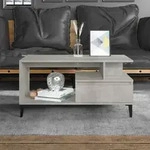 vidaXL Couchtisch Betongrau 90x49x45 cm Holzwerkstoff