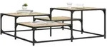 vidaXL Couchtisch Sonoma-Eiche 107x107x40 cm Holzwerkstoff