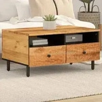 vidaXL Couchtisch 80x54x40 cm Massivholz Akazie