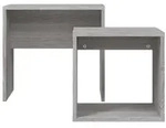 vidaXL Satztische 2 Stk. Grau Sonoma Holzwerkstoff