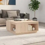 vidaXL Couchtisch 80x81x36,5 cm Massivholz Kiefer