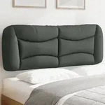 "vidaXL Kopfteil-Kissen "Hvar" Dunkelgrau 140 cm Stoff"