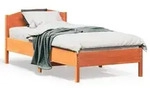 vidaXL Massivholzbett ohne Matratze Wachsbraun 90x190 cm Kiefernholz