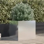 vidaXL Pflanzk&uuml;bel Silbern 49x47x46 cm Edelstahl