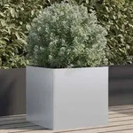 vidaXL Pflanzk&uuml;bel Silbern 49x47x46 cm Verzinkter Stahl
