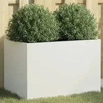 vidaXL Pflanzk&uuml;bel Wei&szlig; 62x40x39 cm Stahl