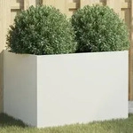 vidaXL Pflanzk&uuml;bel Wei&szlig; 62x47x46 cm Stahl