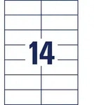 Etikett 105X42,3mm A4 ILC wei&szlig; 30 Blatt 420 Etiketten permanent