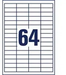 Etikett 48,5X1mm A4 ILC wei&szlig; 30 Blatt 1920 Etiketten