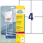Etiketten antimikrobiell abl&ouml;sbar A4 105x148mm 10 Bogen/40 Etiketten wei&szlig;
