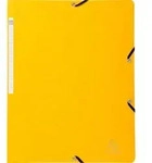 Exacompta 25x Eckspannmappe + Gummizug ohne Klappen, Karton, A4, Gelb, 5519E