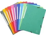 Exacompta 50x Eckspannmappe + Gummizug ohne Klappen, Karton, A4, sortiert, 5510E