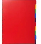 Exacompta 10x Register f&uuml;r Prospekth&uuml;llen PP 300&mu; 10-teilig A4 Maxi 86003E