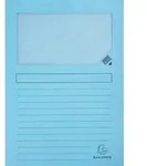 Exacompta Pack 100 Fenstermappen, A4, 160g, plastikfrei - Hellblau - 50152E