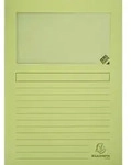 Exacompta Pack 100 Fenstermappen, A4, 160g, plastikfrei - Hellgr&uuml;n - 50153E