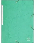 Exacompta 25x Sammelmappe + Gummizug 3 Klappen Karton 425g A4 MAXI Gr&uuml;n 17103H